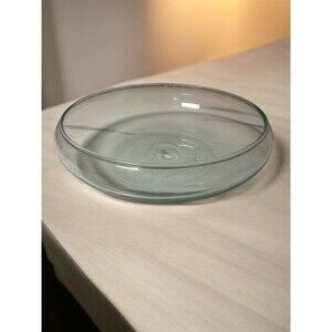 Modern Minimalist Clear Glass Bowl – Handcrafted Ripple Design